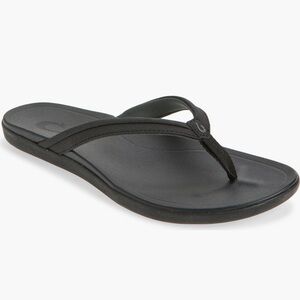 NEW OluKai Ho’opio Malua Flip Flip in Lava Rock